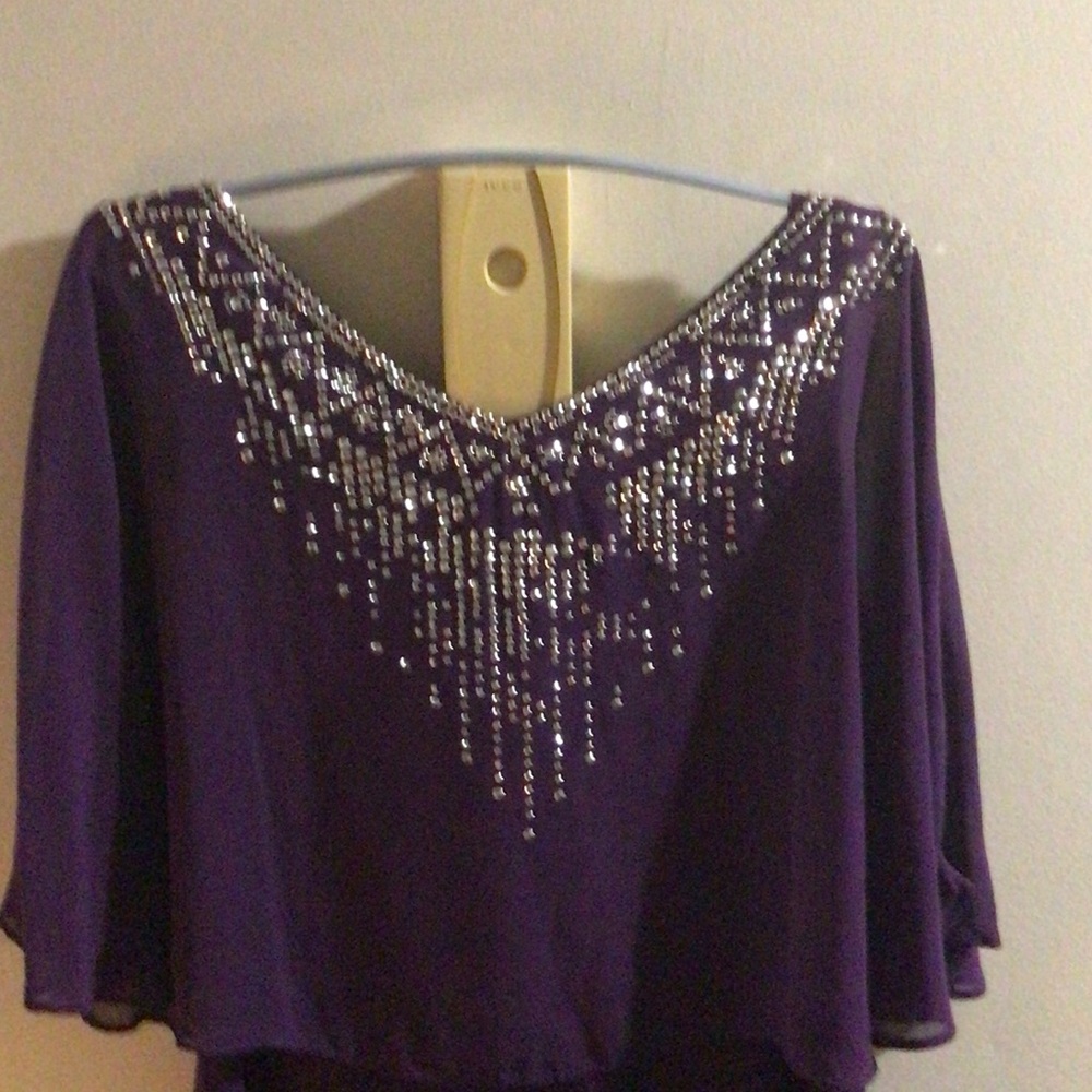 Purple Beaded Blouse